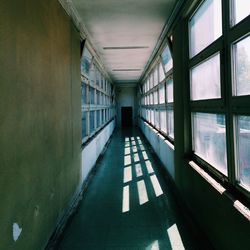 Empty corridor of building