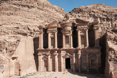 Low angle view of old ruins