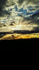 Silhouette of landscape at sunset