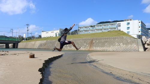 People walking on road