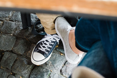 Low section of person on floor