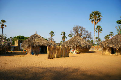 Scenic view of beach against clear sky