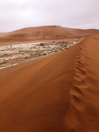 Scenic view of desert against sky