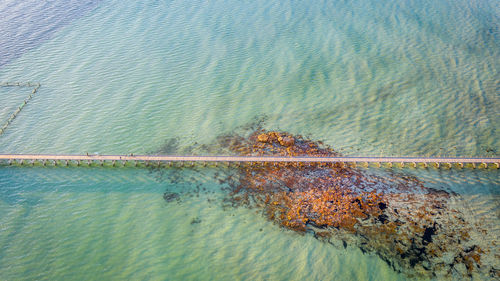 High angle view of swimming pool