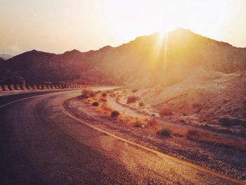 Scenic view of landscape against sky during sunset