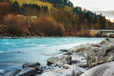 Scenic view of river against sky