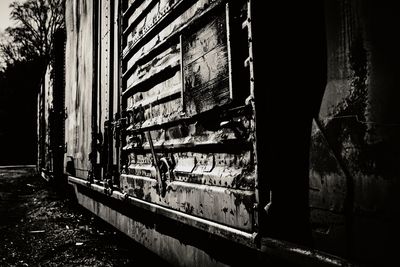 Closed door of old building