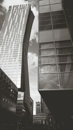 Low angle view of modern building against sky