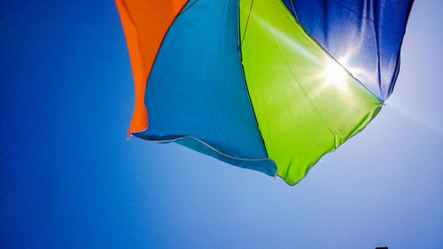 Close-up of tree against blue sky