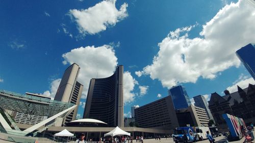 Low angle view of skyscrapers