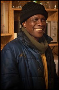Portrait of smiling man wearing hat