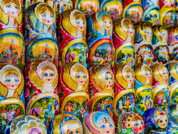 Full frame shot of multi colored candies for sale at market stall