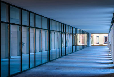 Empty corridor of building