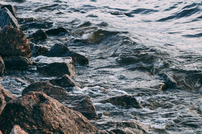 Rocks in sea