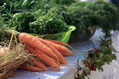 Close-up of vegetables at market stall