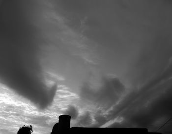 Low angle view of storm clouds