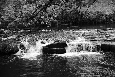 River flowing through rocks