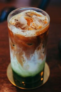 Close-up of coffee on table