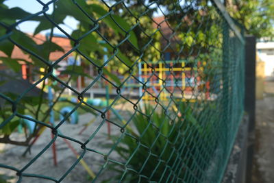 Close-up of chainlink fence