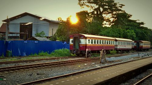 Train at railroad station