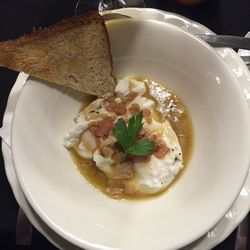 Close-up of served food in plate