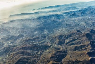 Aerial view of sea against sky