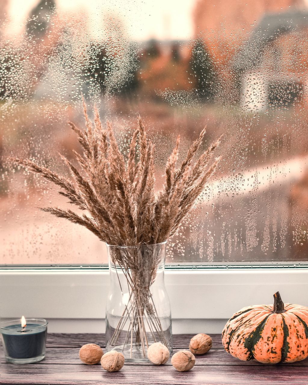 VIEW OF GLASS ON TABLE