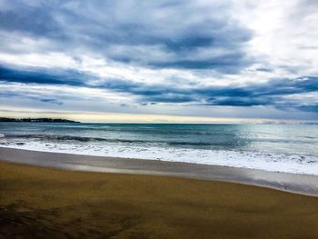 View of sea against cloudy sky