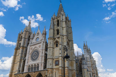 Low angle view of church against sky