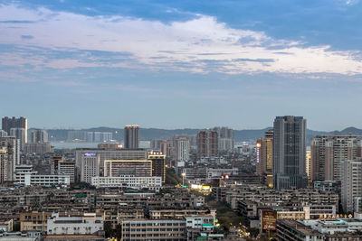 Cityscape against sky