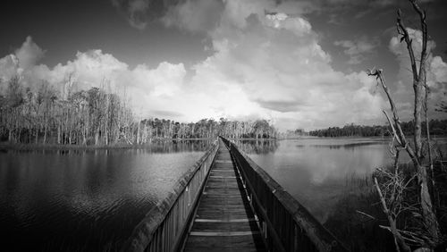 Footbridge over river