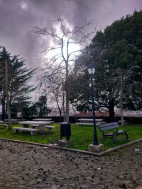 View of cemetery against sky