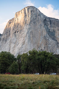 Scenic view of rocky mountains against sky