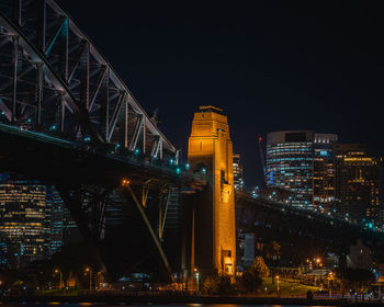 Illuminated city at night