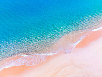 High angle view of beach