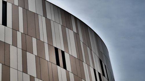 Low angle view of modern building against sky