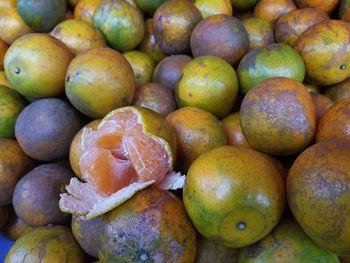 Full frame shot of fruits in market