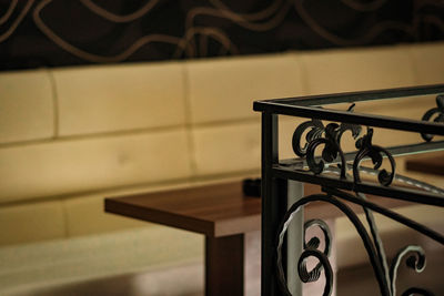 Close-up of metal wall at home