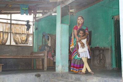 Portrait of a smiling mother and daughter 