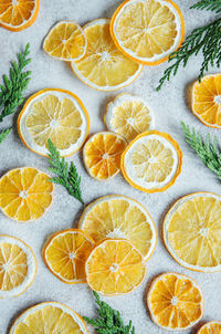 Natural dried oranges background