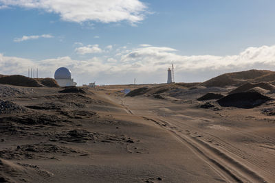 Scenic view of desert against sky