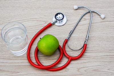High angle view of vegetables on table