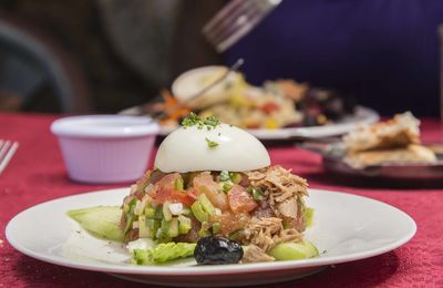 Close-up of food in plate