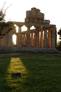 Old ruin building against sky