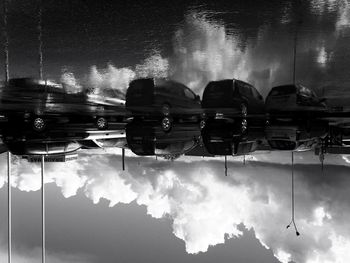 Reflection of buildings in water