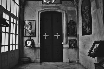 Entrance of church door building