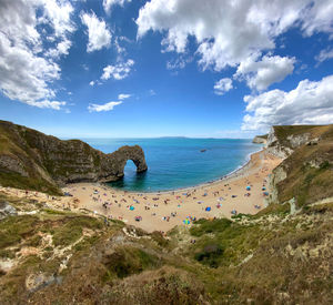 Durdle door - dorset u.k. wide angle lens pano