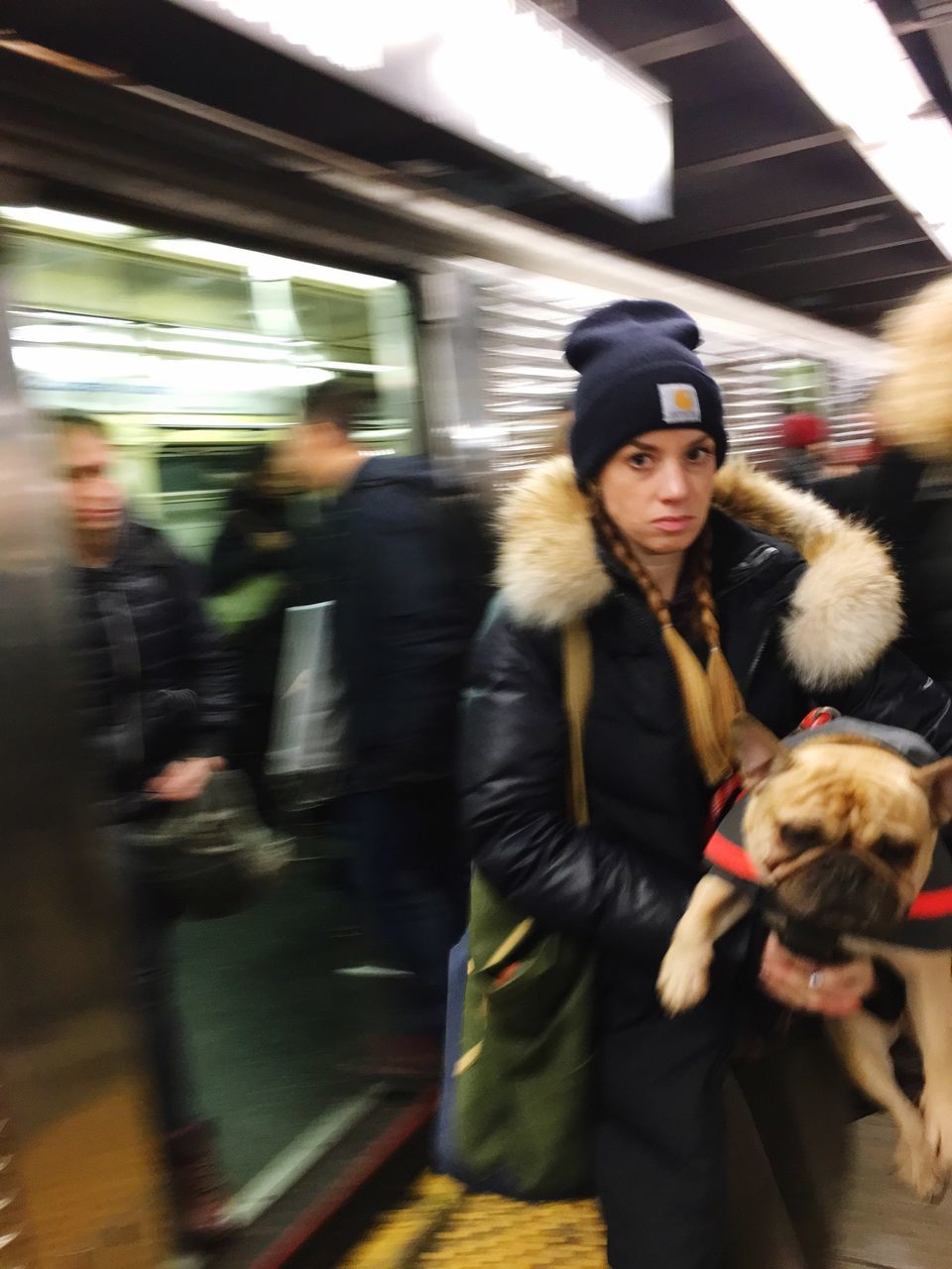 transportation, lifestyles, mode of transport, leisure activity, indoors, casual clothing, public transportation, travel, men, person, young adult, city life, blurred motion, passenger, railroad station, railroad station platform, land vehicle, incidental people