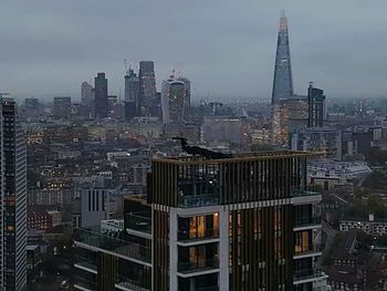 View of skyscrapers in city