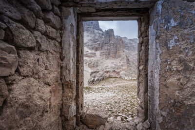 View of old ruins